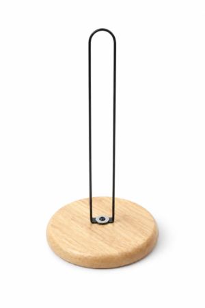 PORTAROLLO CON BASE DE MADERA