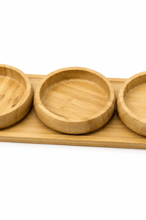 SET 4 PIEZAS DE BAMBU