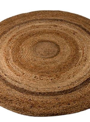 ALFOMBRA DE YUTE REDONDA COMPLETA
