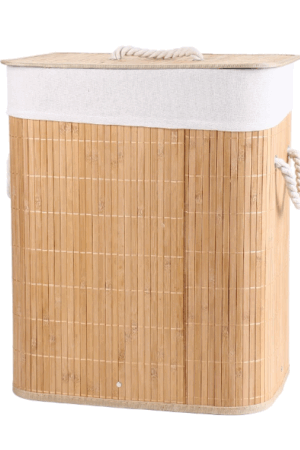 CESTO DE ROPA DE BAMBU 41*31CM