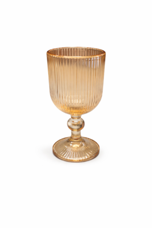 SET X6 COPAS VIDRIO DORADO