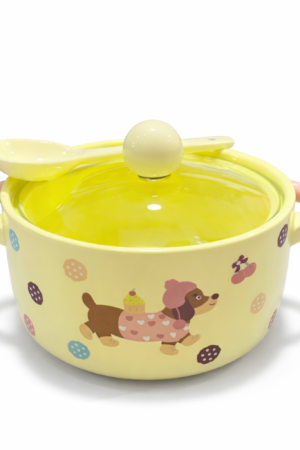 BOWL CERAMICA C/ TAPA Y CUCHARA