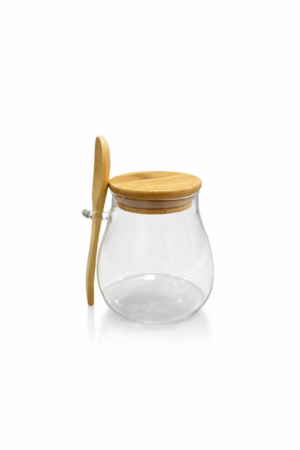 JARRA DE VIDRIO C/ CUCHARA DE BAMBU