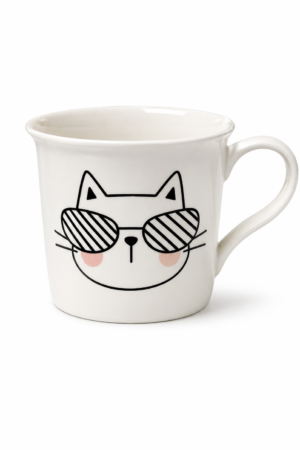 TAZA DE GATITO C/ ANTEOJOS