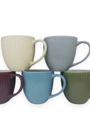 TAZA CERAMICA CON RAYAS