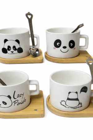 TAZA DE CERAMICA C/ CUCHARA Y PLATO