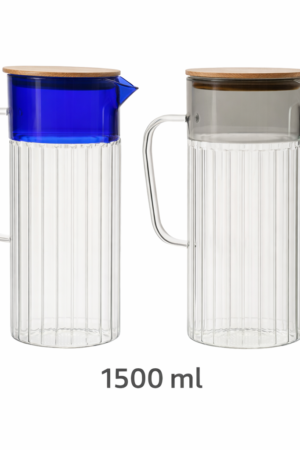 JARRA DE VIDRIO C/ TAPA DE BAMBU