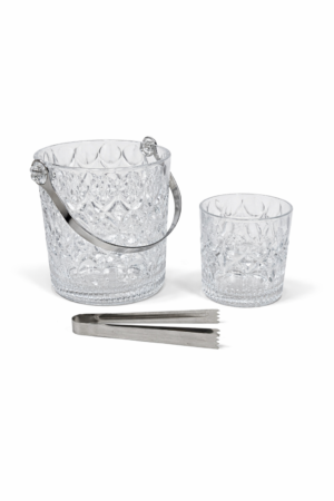 HIELERA DE VIDRIO + SET VASOS