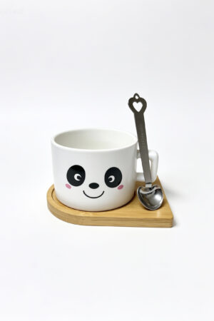 TAZA DE CERAMICA C/ CUCHARA Y PLATO