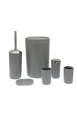 SET DE BAÑO GRIS X6
