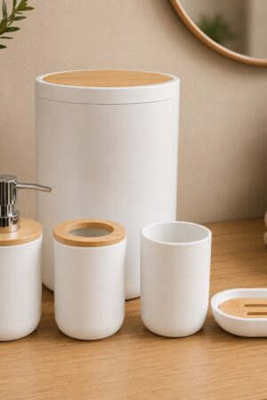 SET DE BAÑO BLANCO X5