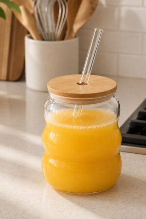 VASO CON TAPA DE BAMBU