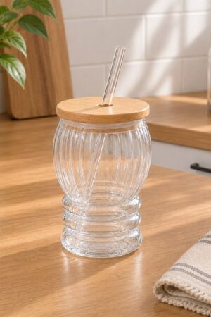 VASO CON TAPA DE BAMBU