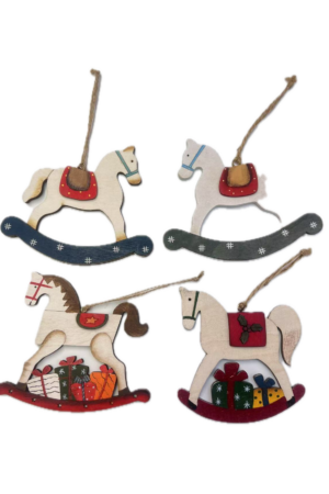 Colgantes de madera Set x12