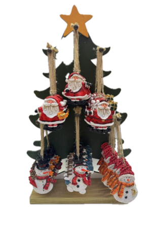 Estante de exhibición colgante de Árbol Colgantes de resina con Set x72