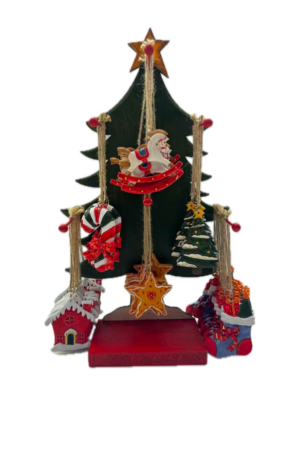 Estante de exhibición colgante de Árbol Colgantes de resina con Set x72