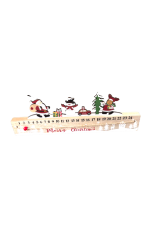 Adornos de calendario de madera