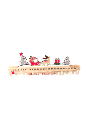 Adornos de calendario de madera