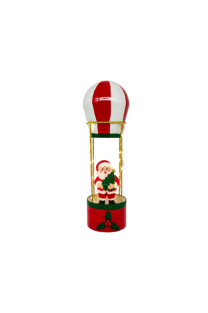 Adorno LED de globo aerostático de papa noel