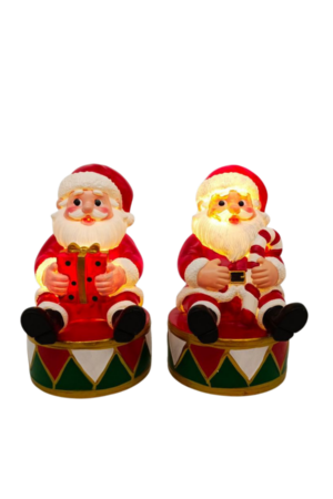Adorno LED sentado de Papá Noel