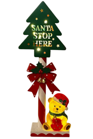 Adorno LED de Papá Noel de árbol de hierro