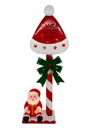 Sombrero de Navidad de hierro, adorno LED para anciano