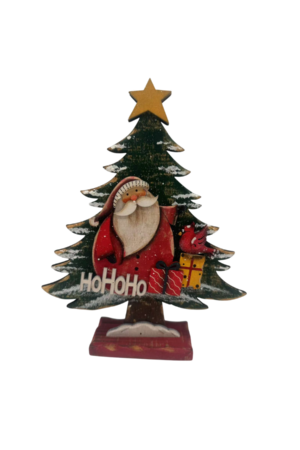 Adornos de madera de Papá Noel