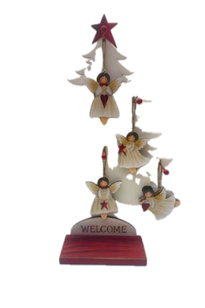 Estante de exhibición colgante de Árbol Colgantes de resina de madera con Set x72