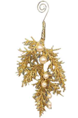 Dije de perlas de oro de 27 cm