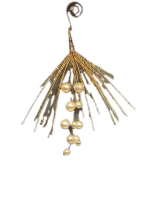 Dije de perlas de oro de 37 cm