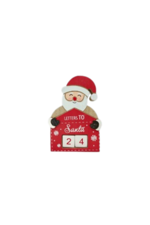 Adornos de calendario de madera