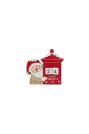 Adornos de madera, calendario de Navidad