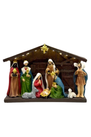 Pesebre Navideño Sagrada Familia Cabaña