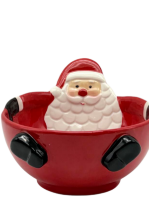 Cuenco de cabeza de papa noel de cerámica