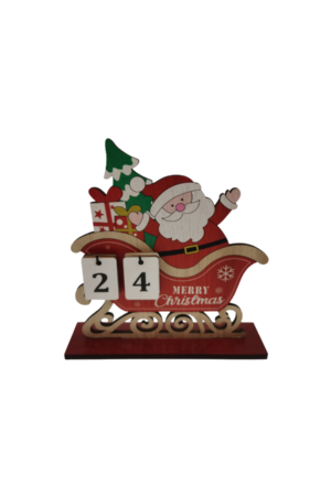Adornos de calendario de madera