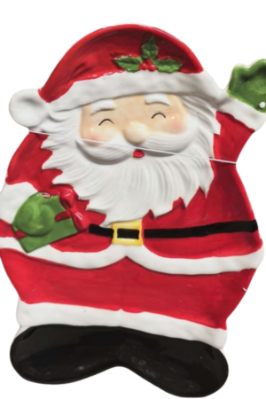 Plato de cerámica de Papá Noel