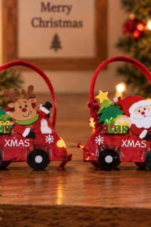 Adornos de calendario de madera de Papá Noel