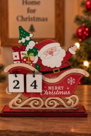 Adornos de calendario de madera