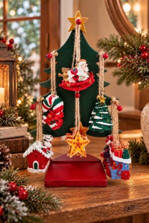 Estante de exhibición colgante de Árbol Colgantes de resina con Set x72