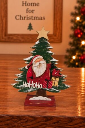 Adornos de madera de Papá Noel