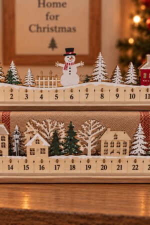Adornos de calendario de madera