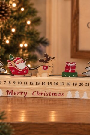 Adornos de calendario de madera