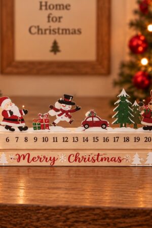 Adornos de calendario de madera