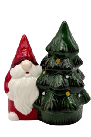 Papa noel sin rostro sosteniendo