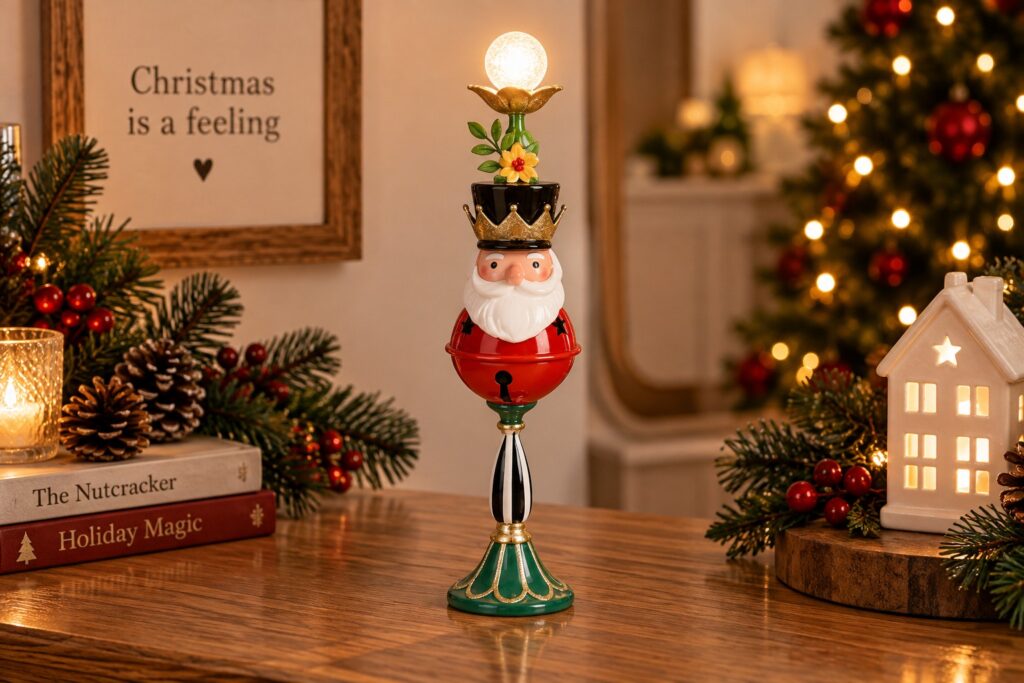 Adorno de bombilla de Papá Noel