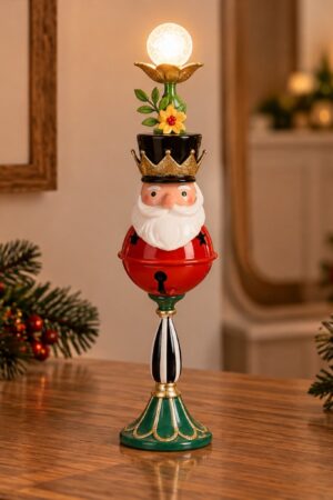 Adorno de bombilla de Papá Noel