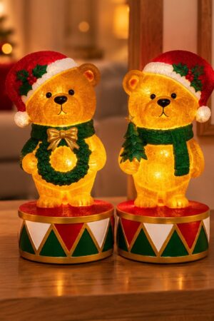 Adorno LED de oso de pie