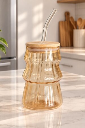 VASO CON TAPA BAMBU